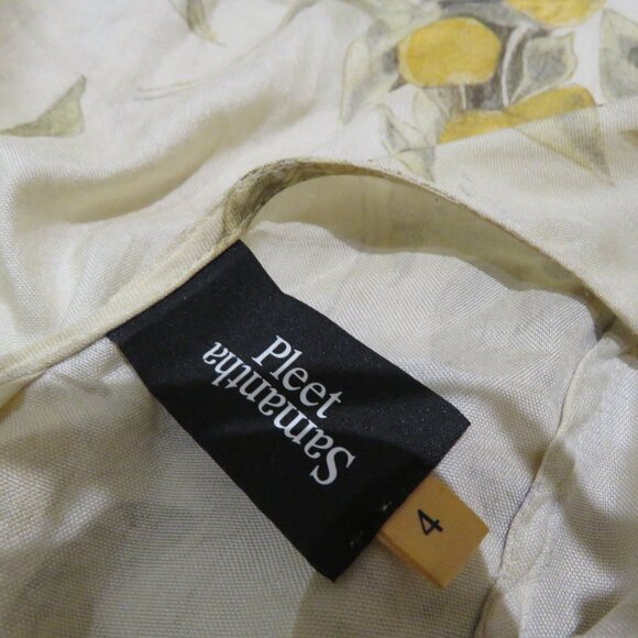 SAMANTHA PLEET Park Romper Citrus Print Silk Coquette Quirky Abstract Ethereal - Picture 13 of 16